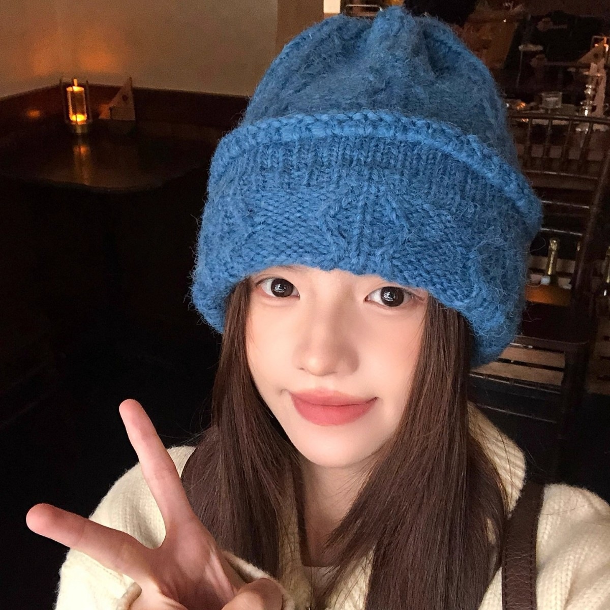 Topi Rajut Kabel Warna Krem un - Beanie Cuffed Knit ulasan dan harga