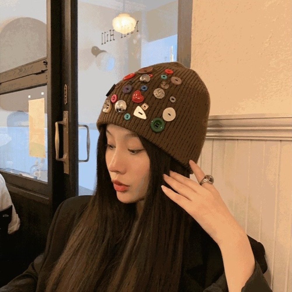 Topi Beanie Berwarna-warni den - Beanie Cuffed Knit ulasan dan harga